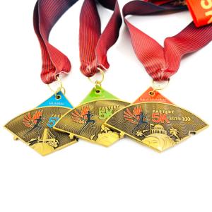 China Sport Zinc Alloy Marathon Running Medal 3 Inch With Custom Logo factory