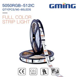China Cuttable 6W IP65 SMD 5050 LED Strip Light UCS DMX512-16 IC factory