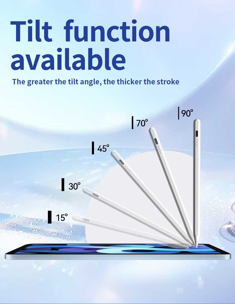 Bluetooth 4.2 Tablet Stylus Pencil Painted Aluminum Pen Body Plastic Tip