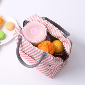 China Custom Printed Striped Oxford Insulated Lunch Cooler Bags factory