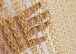 Sand Color 1.5mm Anodised Aluminium Chain Fly Screen For Ceiling Decoration