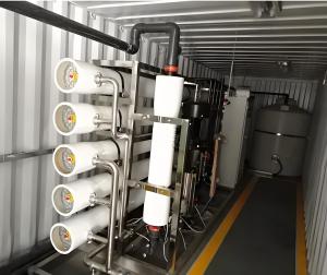 China Media Filter Or Ultrafiltration Containerized RO System With 99% Salt Rejection Rate factory