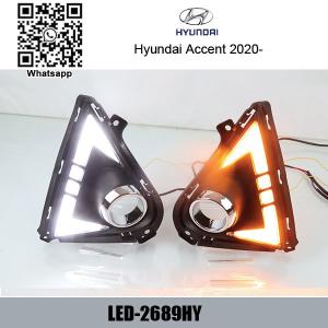 China Hyundai Accent 2020-2022 Car LED Daytime Running Lights DRL driving daylight factory