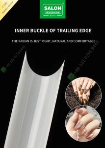 China French/C Arc Lengthening Bamboo Natural False Nail Tips Half Tips Manicure Tip for Nail Art Salon factory