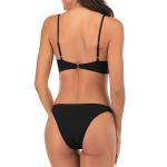 Woman Two Pieces Polyester Swim Suit Beach Dress Solid Colors Sexy