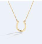 Horseshoe 18K Gold Diamond Necklace Extender Chain 45cm