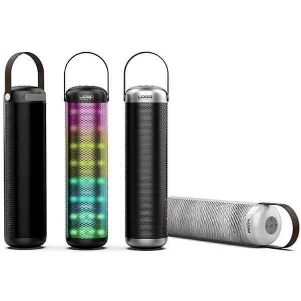 Cylindric Portable Bluetooth Speakers USB DC 5V Input 500 MV Sensitivity