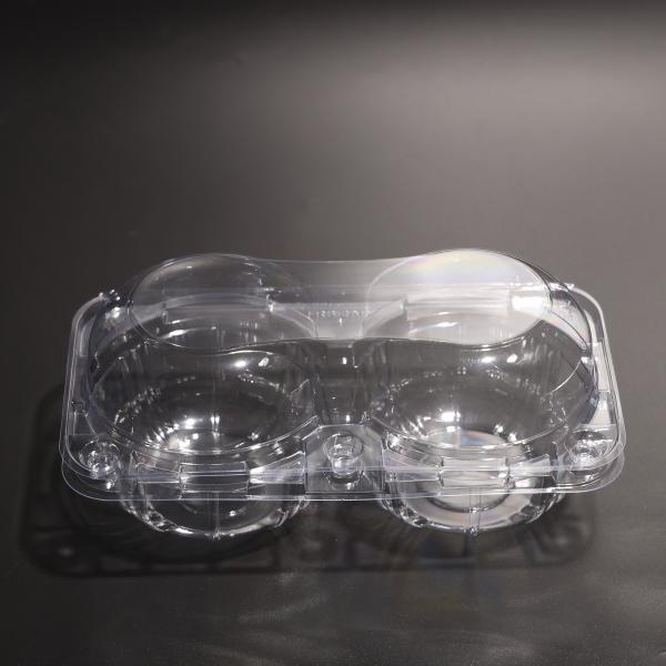 2-Compartment FAD Certified Transparent Food Packaging Plastic Container / Food