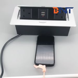 China Office multi plug hidden table top socket with usb charger factory
