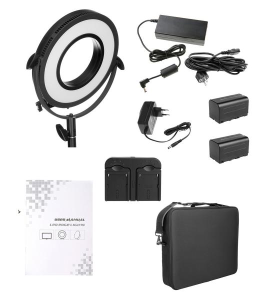 Dual Color LED Ring Light Video LED Photography Lights Kit Metal Material