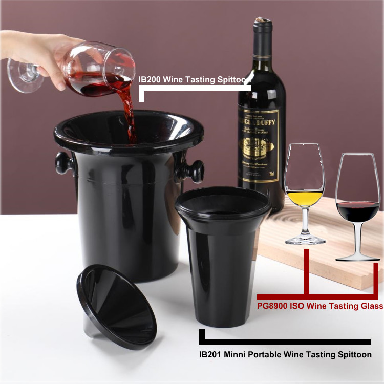 Polypropylene Plastic Wine Tasting Spittoon Bucket 3.7L 2L