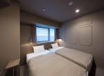 Adelaide hotel fitout furniture of laminate panel headboard with Tv cabinet and