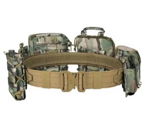 China Equipo Tactico Adjustable Molle Bag 6 Pieces Set Polyester Camouflage Tactical Waist Belt With Mag Pouches factory