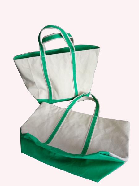 22 Ounce Natural Color Recycle Shopping Bag Silk Screen Printing Logo With