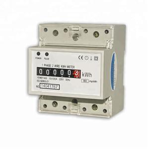 China Single Phase Two Wire Din Rail Active Register Display Electronic Kwh Energy Meter factory