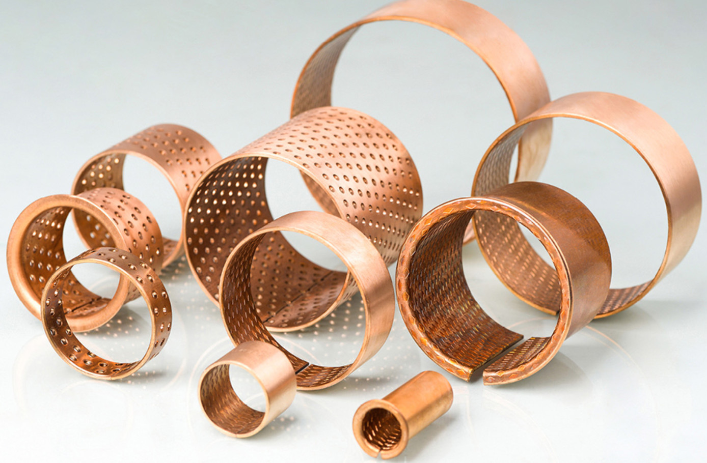 Engine Connecting Perforated Wrapped Bronze Bearings CuSn8