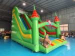Commercial Grade PVC Inflatable Dry Slide With Pillar Colorful Inflatable Double