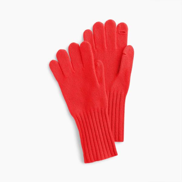 Slit Open Finger Cable Knit Gloves , Rib Cuff Knit Winter Gloves For Touch