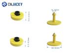 Feedlot Yellow Closed RFID TPU Rabbit Ear Tag For Cattle Livestock Rarrings