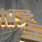 Customized Gold Signage illuminated Store 3D Channel Letter Stainless Steel Led
