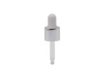 Aluminum Silver 18mm Glass Dropper , Oil Droppers With Measurements