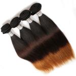 12" - 30" Three Tone Ombre Human Hair Extensions / Brazilian Straight Hair
