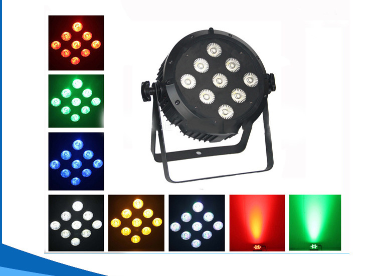 4in1 Dmx512 Round Led Mini Flat Par Light Auto Sound Master - Slave Control