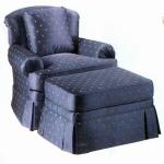 Cushion Fabric Sofa Skirt Upholstered Chair With Ottoman , Modern Chair And