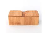 BAP Free Wooden Salt And Pepper Box 2 Compartment Contemporary Style