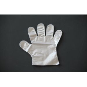 China Polyethylene Food Handling Disposable Poly Gloves Flat Pack Eco Friendly on sale