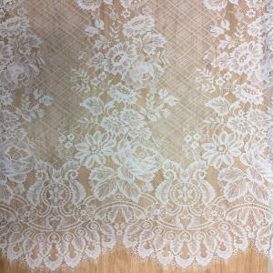 China 150cm * 300cm 2017 New Fashion Bridal Eyelash Lace Fabric in Ivory color factory