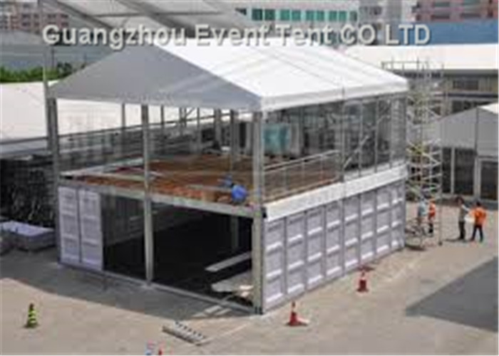 Waterproof Advertising Double Decker Tent 25m With ABS Wall Clear Window