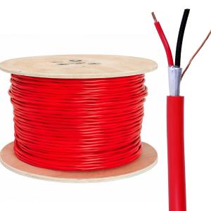 China 8 AWG 2/C Solid 100% Copper FPLR Riser Rated Shielded Fire Alarm Cable UL Approved factory