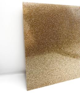 China Anti - Bacterium Gold Glitter Cast Acrylic Sheet For DIY Earrings Crafts factory