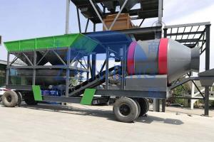 China JZM 750 Movable Mini Mobile Batching Plant , 35m3 / H Mobile Ready Mix Concrete Plant factory