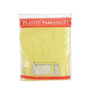 China Odorless Disposable Plastic Table Skirts For Dessert Table / Buffet Table Decoration factory