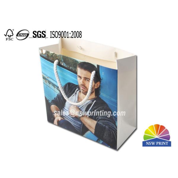 China Custom Printing Matt Lamination Fashion Art Paper Portable Shopping Bags factory