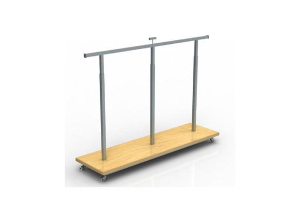 Top And Down Adjustable Garment Display Stand 1200 * 400 * 1400MM For Clothing