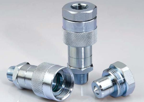 Carbon Steel Threaded Quick Connect , KZE-B NPT Thread High Pressure Quick