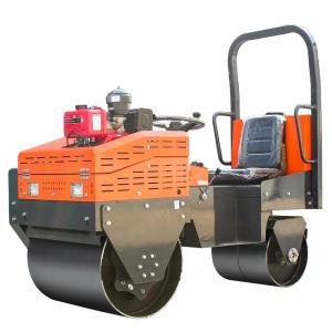 China Electric Start 0.8 Ton Diesel Double Drum Ride On Road Roller for Smooth Operation factory