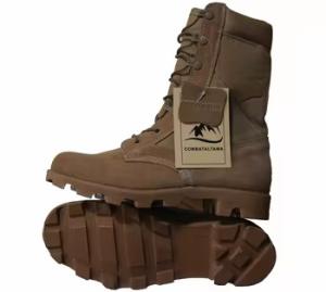 China Custom Durable Tactical Combat Jungle Beige Shoes Desert Khaki Rubber Boots factory