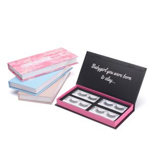 China Luxury Printed Eyelash Packing Boxes With Magnetic Closure custom design factory