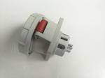 Red Cover Industrial Plug Sockets 32Amp Rated Current Nylon Material