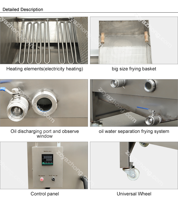 100kg/h Double Tanks Industrial Electric Chicken Deep Fryer for Restaurant Potato Frying Machine