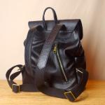 32cm Womens Waterproof Backpack Niche Vintage Leather Schoolbag