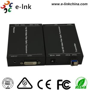 China DVI Video to Fiber Converter : 1920*1080P, LC(SFP), OM3 Multimode Fiber, 300 meters factory