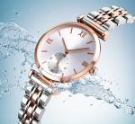 34mm Stainless Steel Wristwatches Mechanical Movement Crystal Diamond High End