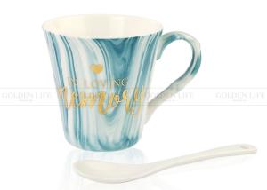 China Lightweight Monogram Coffee Mugs 370ml Or 190ml Capacity Customizable Color factory