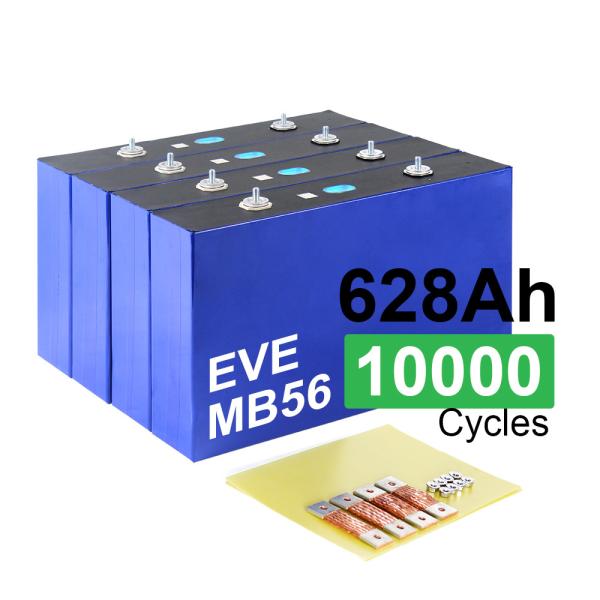 EVE MB56 628AH LiFePO4 Battery Cell with 3.2V Nominal Voltage and Low Impedance