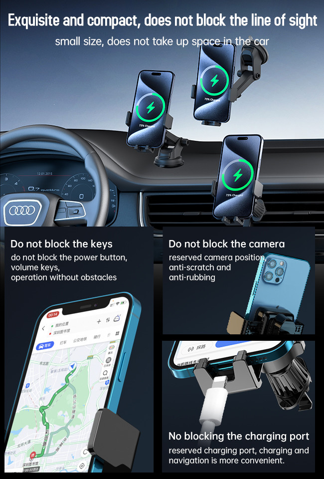 Starry Night Light Wireless Iphone Car Charger For Small Screen Mobiles